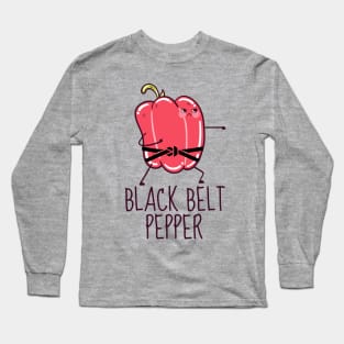 Black Belt Pepper Funny Long Sleeve T-Shirt